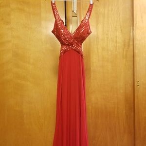 Red Faviana Prom Dress